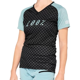 100%  Airmatic Women's Jersey Seafoam Checkers Női kerékpáros mez