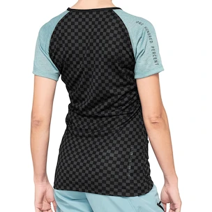 100%  Airmatic Women's Jersey Seafoam Checkers Női kerékpáros mez