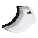 adidas  Cushioned Sportswear Ankle Socks 3 Pairs Grey/White/Black  Zokni XL