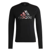 adidas  Fast Graphic LS Tee Black Férfipóló