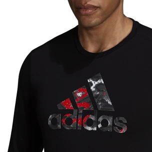 adidas  Fast Graphic LS Tee Black Férfipóló S