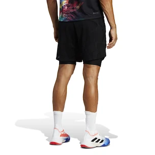 adidas  Melbourne Tennis Two-in-One 7-inch Shorts Black Férfirövidnadrág XXL