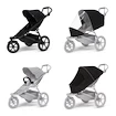 Babakocsi sportive Thule Urban Glide 3 Black + Biztonsági rúd + Esővédelem + Szúnyogháló