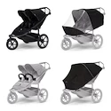 Babakocsi sportive Thule Urban Glide 3 Double Black + 2x Biztonsági rúd + Esővédelem + Szúnyogháló