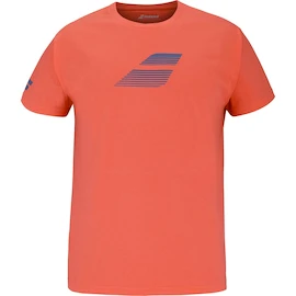 Babolat Exercise Big Flag Tee Men Hot Coral Férfipóló