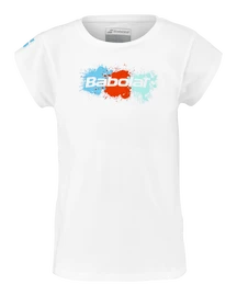 Babolat Exercise Cotton Tee Girl White Lánykapóló