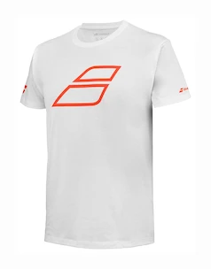 Babolat  Strike Cotton Tee Jr White/Strike Red Gyerekpóló 8 - 10 év