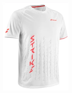 Babolat  Strike Crew Neck Tee Men White/Strike Red Férfipóló