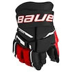 Bauer Supreme M3 Black/Red Junior Hokikesztyűk 11 hüvelyk