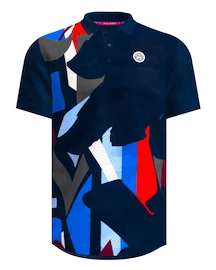 BIDI BADU New York 2024 Polo Dark Blue/Red Férfipóló