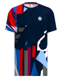 BIDI BADU  New York 2024 Tee Dark Blue/Red Férfipóló