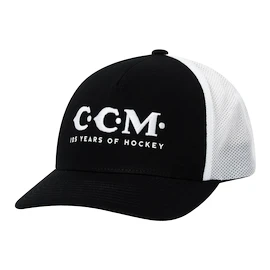 CCM 125 Anniversary Mesh Trucker Black Senior Baseballsapka