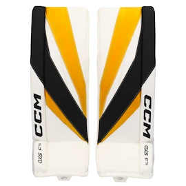 CCM Axis F5 Black/Yellow Junior Kapus lábszárvédők