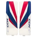 CCM Axis F5 White/Red/Blue Junior Kapus lábszárvédők