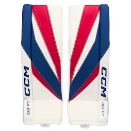 CCM Axis F5 White/Red/Blue Junior Kapus lábszárvédők