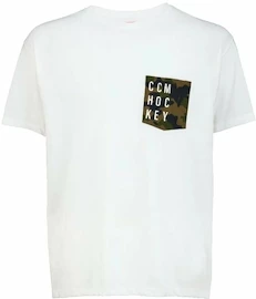 CCM CAMO POCKET S/S TEE White Férfipóló