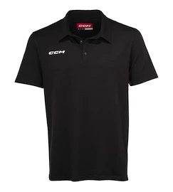 CCM Fitted Polo Black Férfipóló