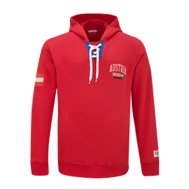 CCM FLAG HOODIE TEAM AUSTRIA Red Férfi-melegítőfelső