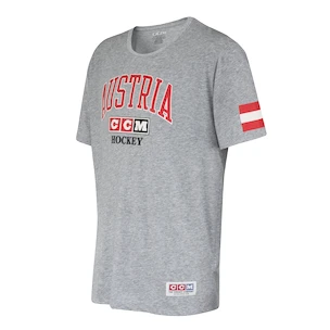 CCM  FLAG TEE TEAM AUSTRIA Athletic Grey Férfipóló