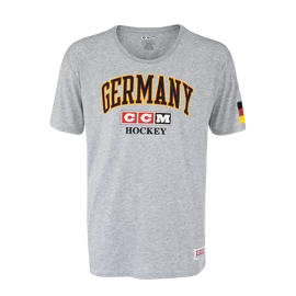 CCM FLAG TEE TEAM GERMANY Athletic Grey Férfipóló