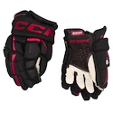 CCM JetSpeed FT6 Black/Red Junior Hokikesztyűk 10 hüvelyk