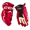 CCM JetSpeed FT6 Pro Red/White Junior Hokikesztyűk 11 hüvelyk