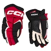 CCM JetSpeed FT680 Black/Red/White Senior Hokikesztyűk 15 hüvelyk