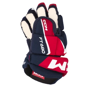 CCM JetSpeed FT680 Navy/Red/White Junior Hokikesztyűk 11 hüvelyk