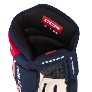 CCM JetSpeed FT680 Navy/Red/White Senior Hokikesztyűk 15 hüvelyk