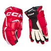 CCM JetSpeed FTWomen Red/White Senior Hokikesztyűk 12 hüvelyk