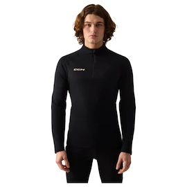 CCM Outdoor Thermal LS Shirt Black Férfipóló