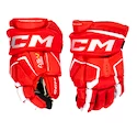 CCM Tacks AS-V PRO Red/White Junior Hokikesztyűk 12 hüvelyk