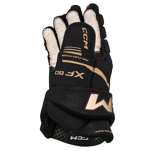 CCM Tacks XF 80 Black/Gold Junior Hokikesztyűk