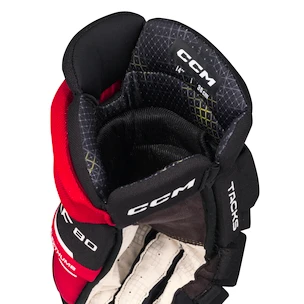 CCM Tacks XF 80 Black/Red/White Junior Hokikesztyűk