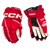 CCM Tacks XF 80 Red/White Junior Hokikesztyűk 10 hüvelyk