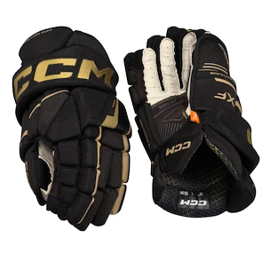 CCM Tacks XF Black/Gold Senior Hokikesztyűk