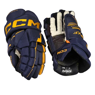 CCM Tacks XF Navy/Sunflower Junior Hokikesztyűk