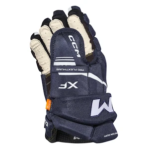 CCM Tacks XF Navy/White Junior Hokikesztyűk