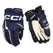 CCM Tacks XF PRO Navy/White Junior Hokikesztyűk 12 hüvelyk