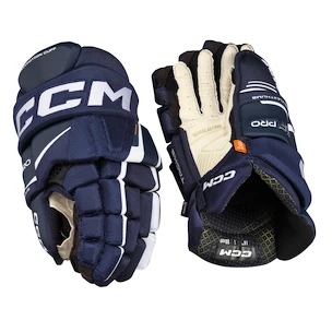 CCM Tacks XF PRO Navy/White Junior Hokikesztyűk 12 hüvelyk