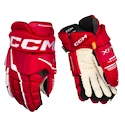 CCM Tacks XF PRO Red/White Junior Hokikesztyűk 11 hüvelyk