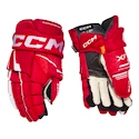 CCM Tacks XF Red/White Junior Hokikesztyűk 10 hüvelyk