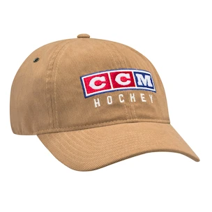 CCM Vintage Courduroy Slouch Adjustable Cap Wood Senior Baseballsapka