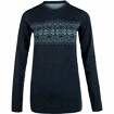 Endurance  Yalia Seamless Wool Print LS Baselayer Dark Blue Női póló