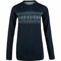 Endurance  Yalia Seamless Wool Print LS Baselayer Dark Blue Női póló