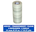 Fedőszalag sportszárra Blue Sports  Clear Poly Shin Pad Tape 24 mm x 25 m 8-Pack