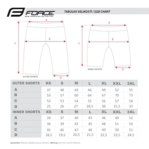 Force  Blade MTB red Kerékpáros rövidnadrág férfiaknak S