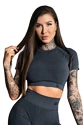 Gym Glamour  Crop-Top s krátkým rukávem Dark Grey Ombre Női felső