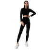 GymBeam  FLO Ribbed CropTop Black Női póló