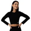 GymBeam  FLO Ribbed CropTop Black Női póló